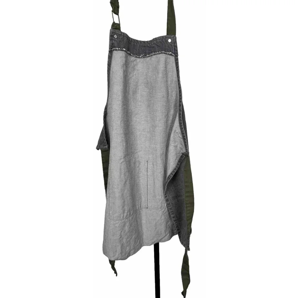 Chef Bib‎ Apron Denim Pockets Adjustable Gray Hello Fresh Swag Cook Bake Grill